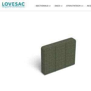 Lovesac: 5 standard side covers in Recycled Moss Etched Chenille.